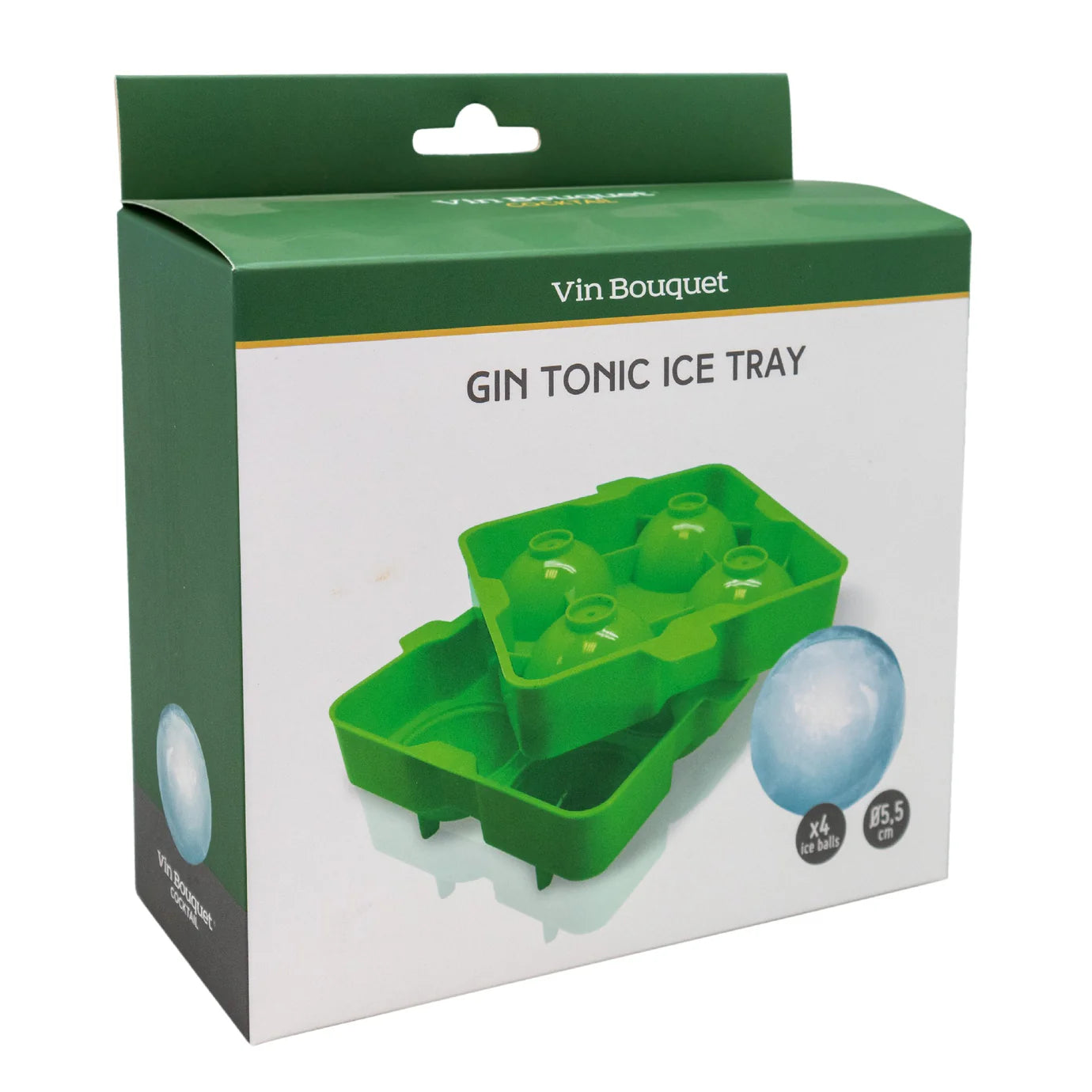 Molde De Hielo (Verde) 4 Esferas De Silicona