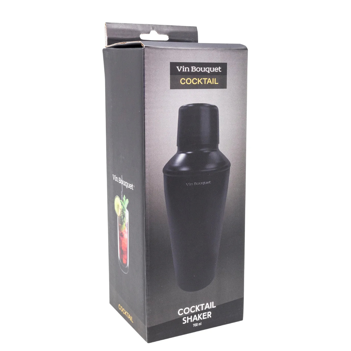 Coctelera (Negra) 700 Ml De Acero
