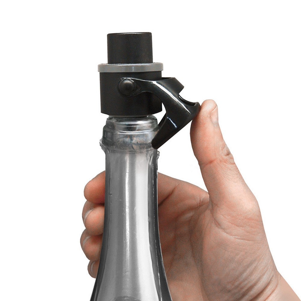Tapón De Vacío / Conservador Para Botellas (Granate Y Gris) De Plástico
