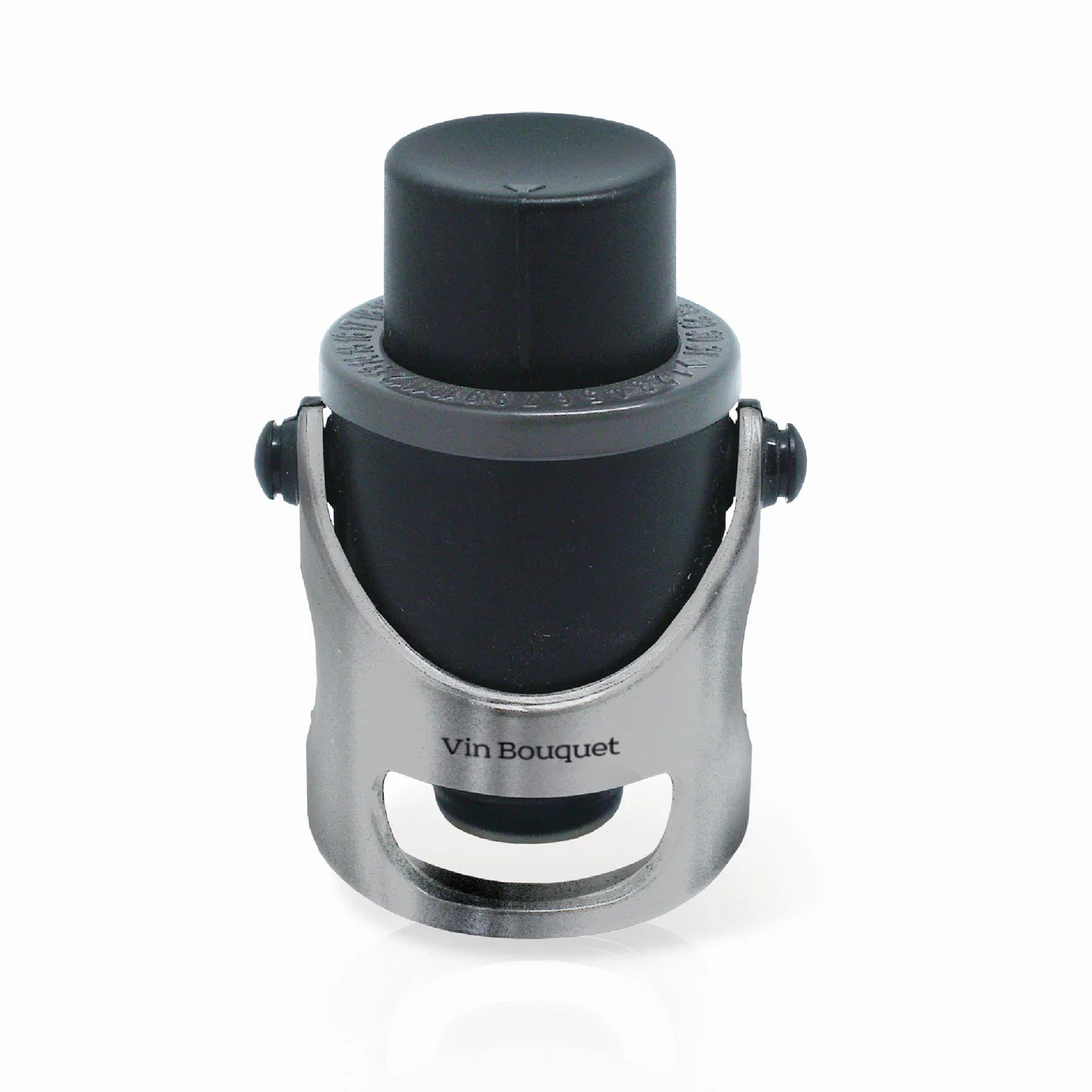 Tapón Conservador (Negro) Con Abrazadera De Metal