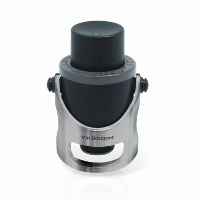 Tapón Conservador (Negro) Con Abrazadera De Metal