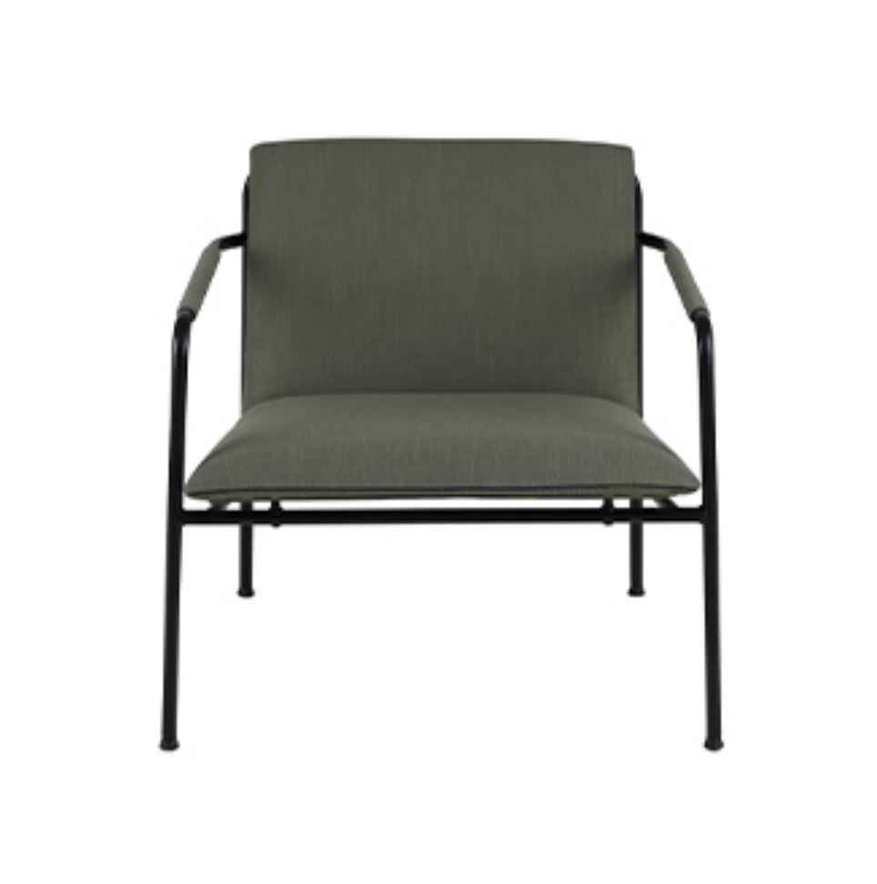 Sillón Tapizado (Verde) Con Estructura De Metal