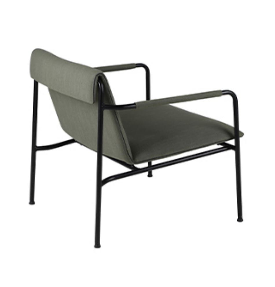 Sillón Tapizado (Verde) Con Estructura De Metal