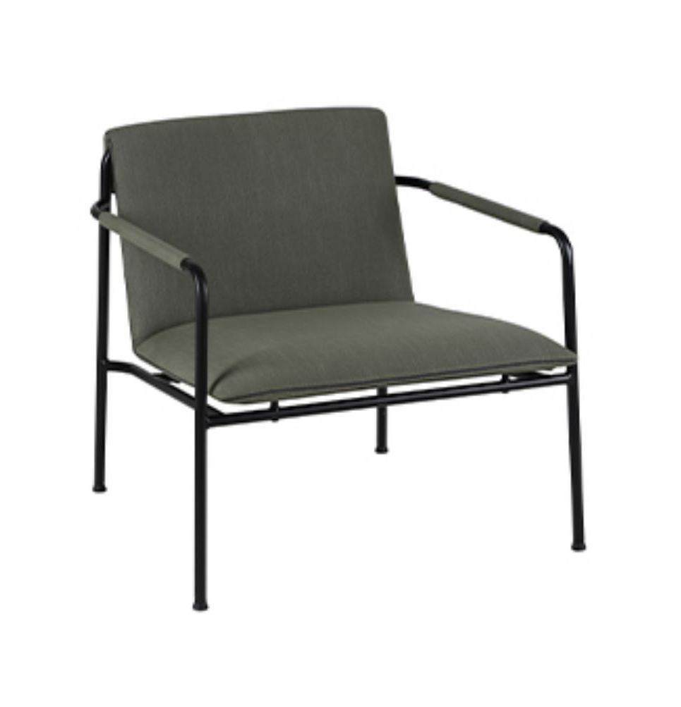 Sillón Tapizado (Verde) Con Estructura De Metal