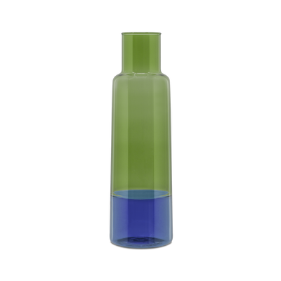 Garrafa Decorativa 1.0 Ltrs (Verde / Azul) De Vidrio