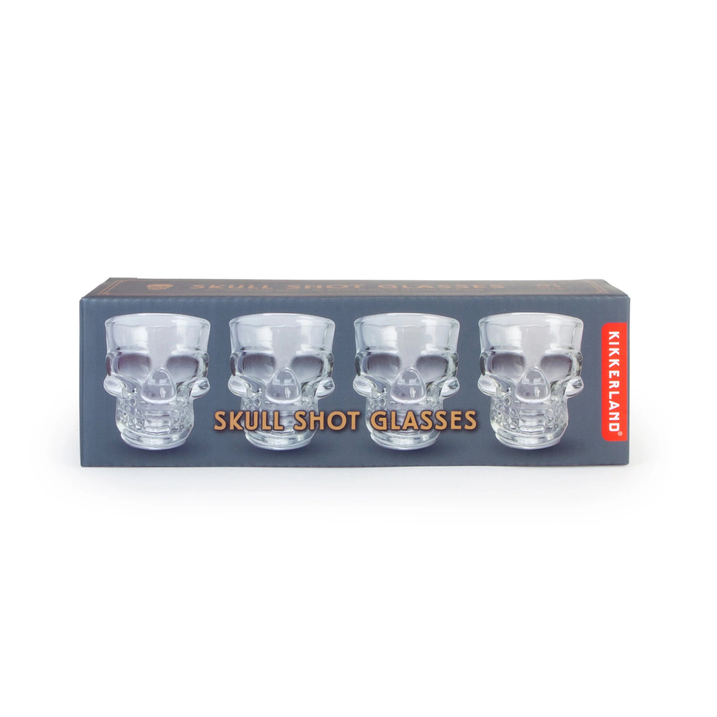 Set X 4 Vasos Tipo Shot "Skull" 30 Ml De Vidrio