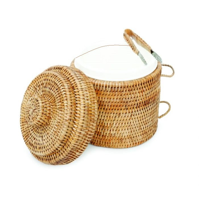 Hielera Con Pinza Acero / Pvc (Natural) Recubierto De Rattán