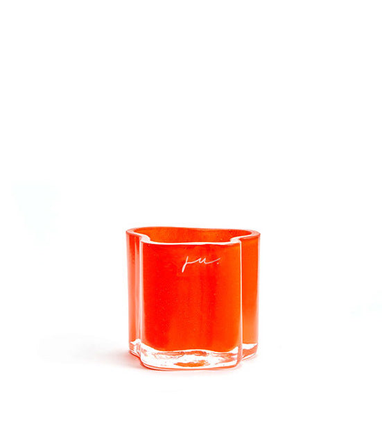 Florero Pequeño Deco (Naranja) De Vidrio