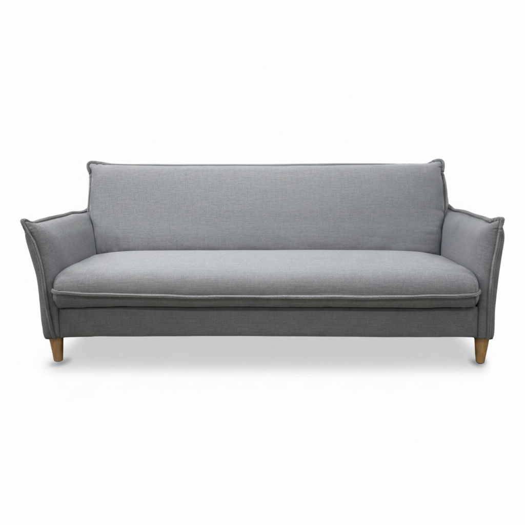 Sofá Cama Tapiz (Gris Claro) Con Compartimento Estructura De Madera