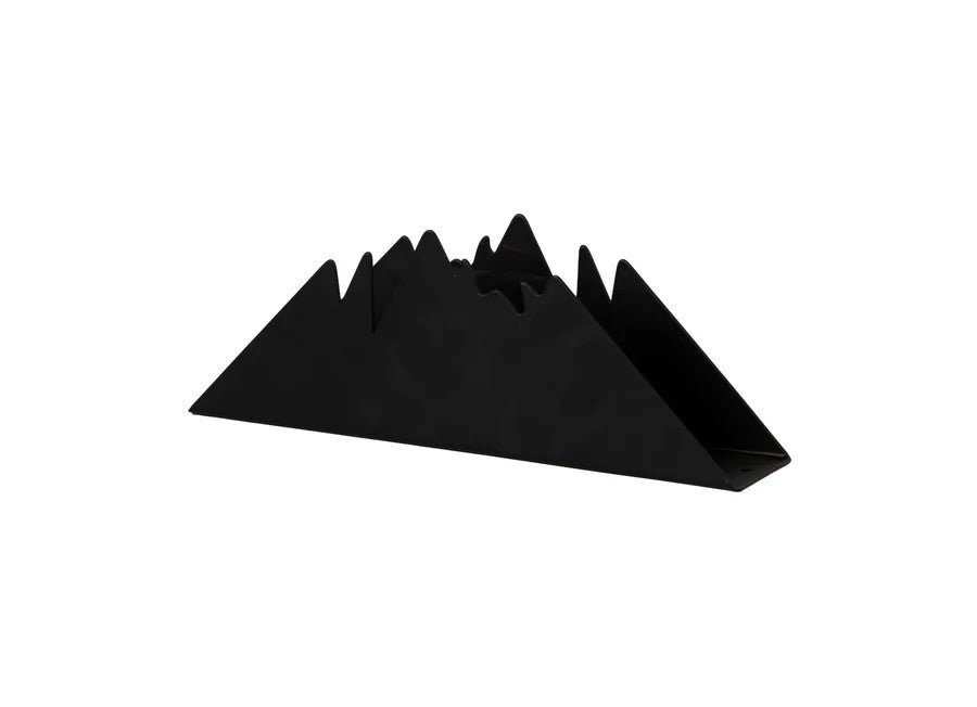 Servilletero Negro Modelo "Montaña" De Metal