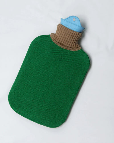 Bolsa (Verde) De Agua Caliente Con Funda Tejida De Algodón