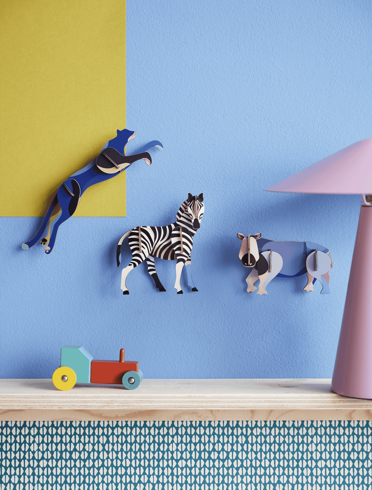 Pieza Decorativa De Pared (Cebra) De Papel