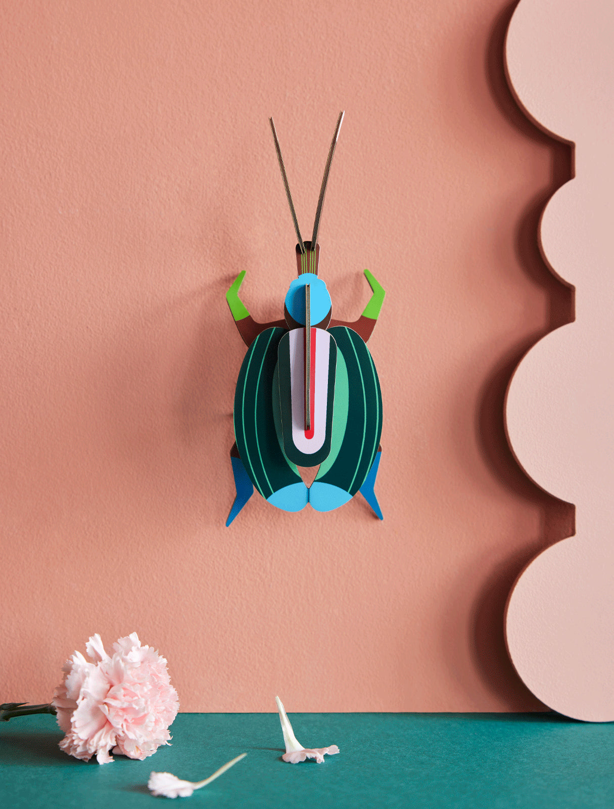 Pieza Decorativa De Pared (Escarabajo) De Papel