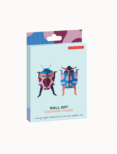 Set X 2 Piezas Decorativas De Pared (Escarabajos) De Papel