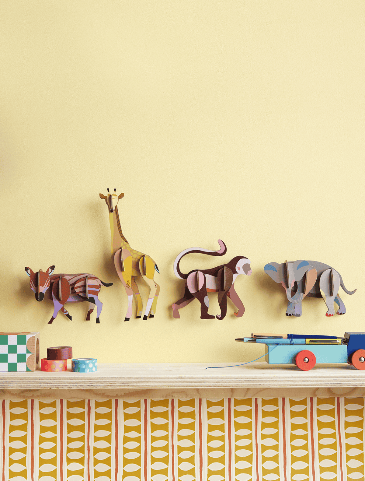 Pieza Decorativa De Pared (Jirafa) De Papel