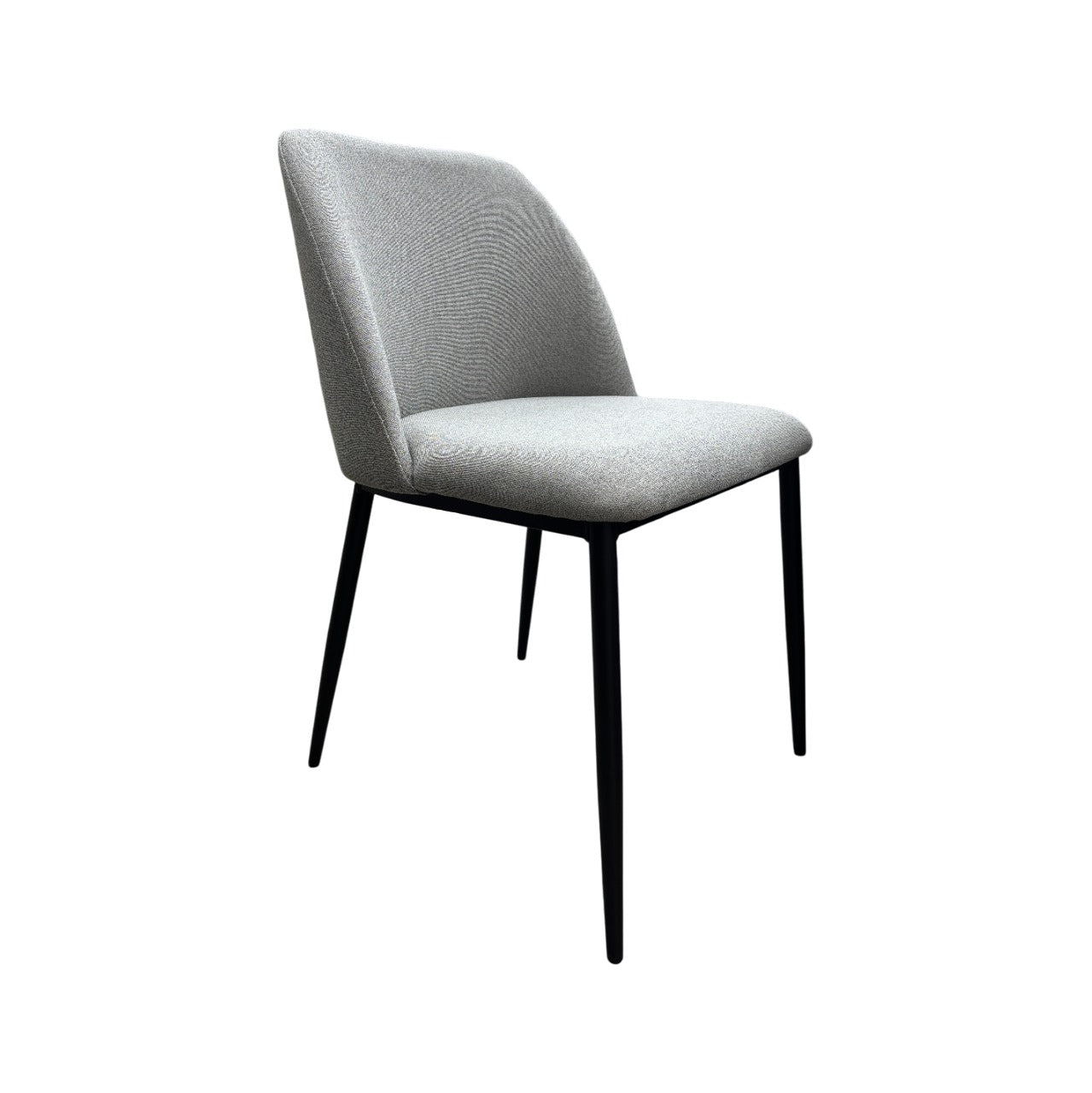 Silla De Comedor Tapizado (Gris Claro) Estructura De Metal