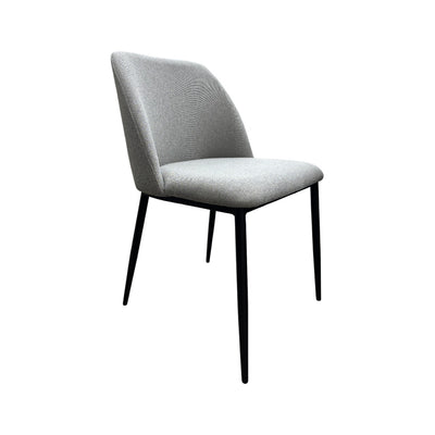 6 Sillas De Comedor Tapizado (Gris Claro) Estructura De Metal + Mesa De Comedor (Natural) Tablero Mdf Y Melamina Estructura De Madera