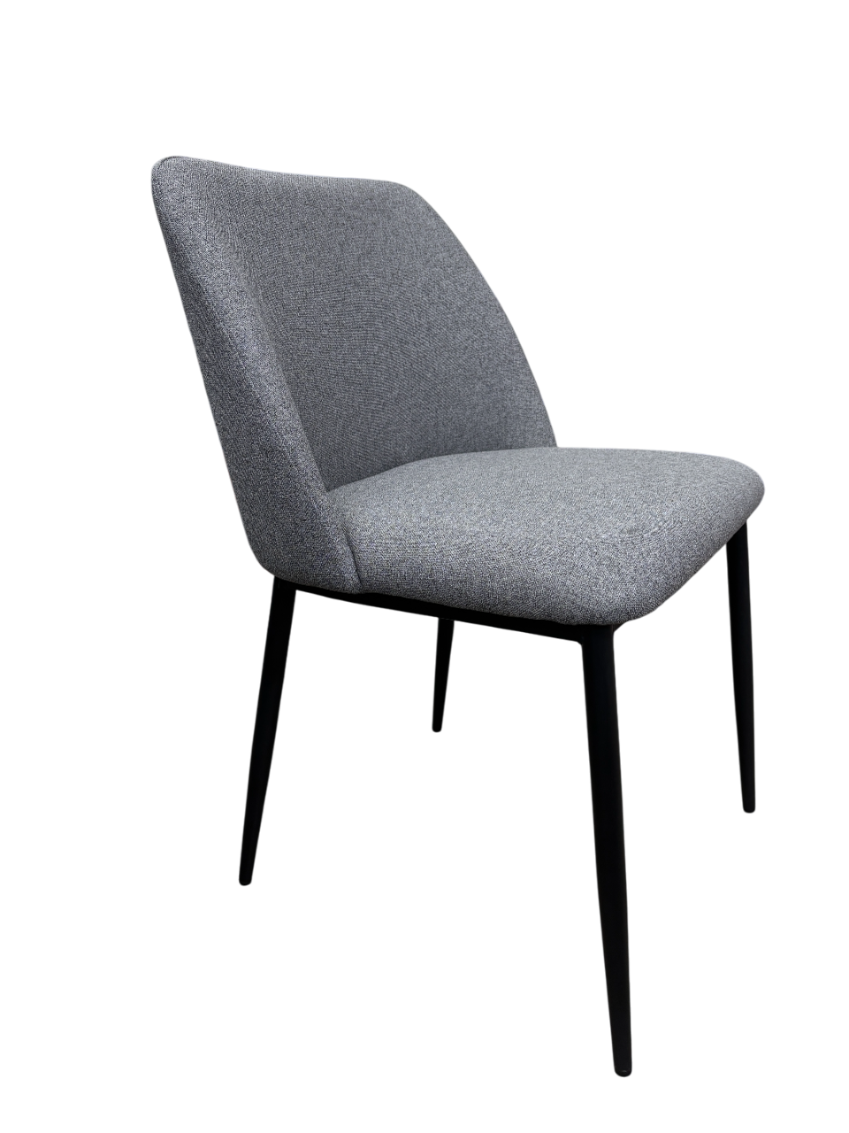 Silla De Comedor Tapizado (Gris Oscuro) Estructura De Metal