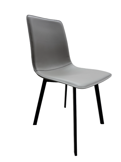 6 Sillas De Comedor Tapiz (Gris) Estructura De Metal + Mesa De Comedor (Natural) Tablero Mdf Y Melamina Estructura De Madera
