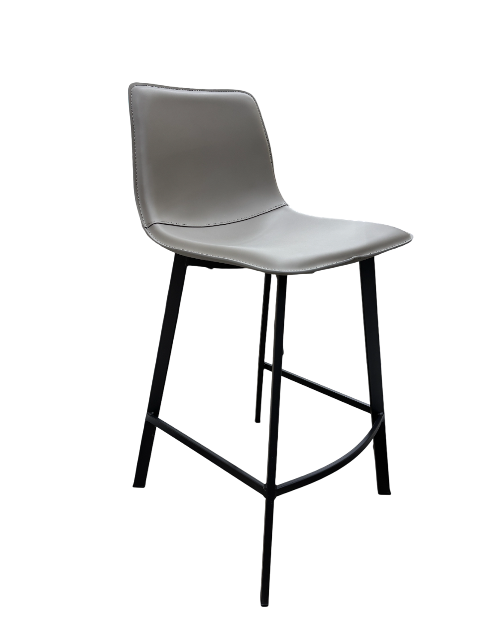 Silla Para Bar Tapiz (Gris) Estructura De Metal