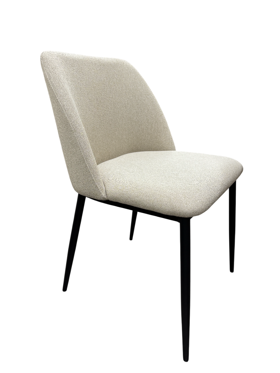 Silla De Comedor Tapizado (Crema) Estructura De Metal