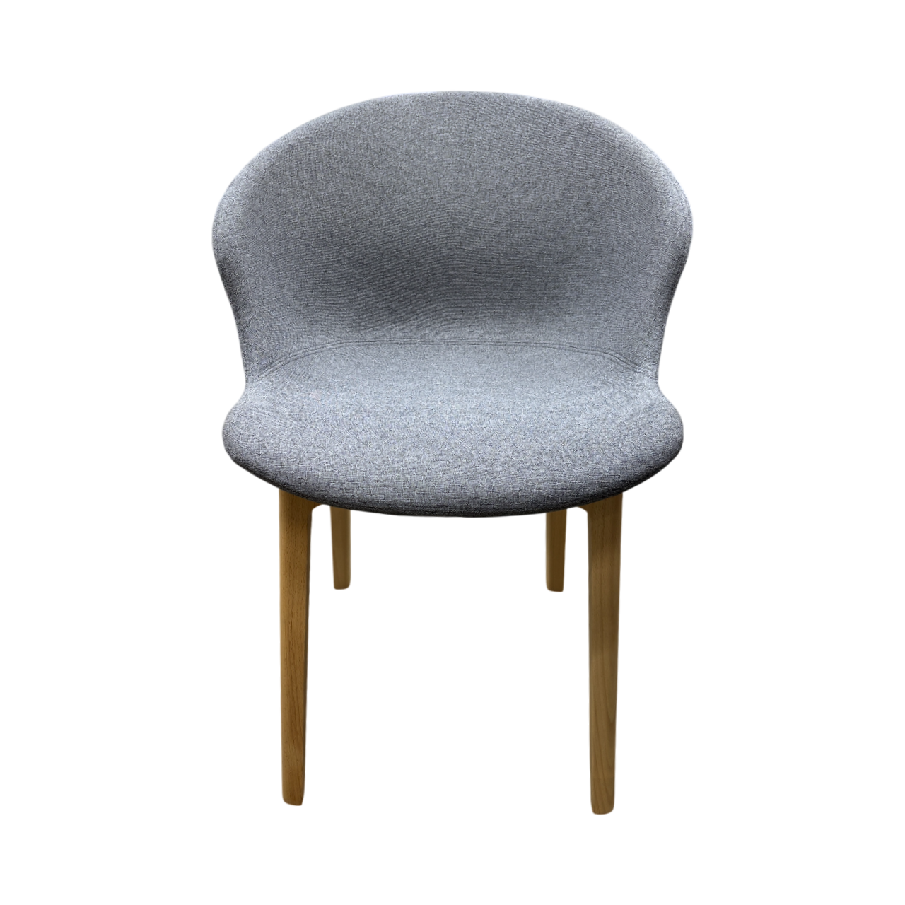 Silla Tapizada (Gris Oscuro) Con Patas De Madera