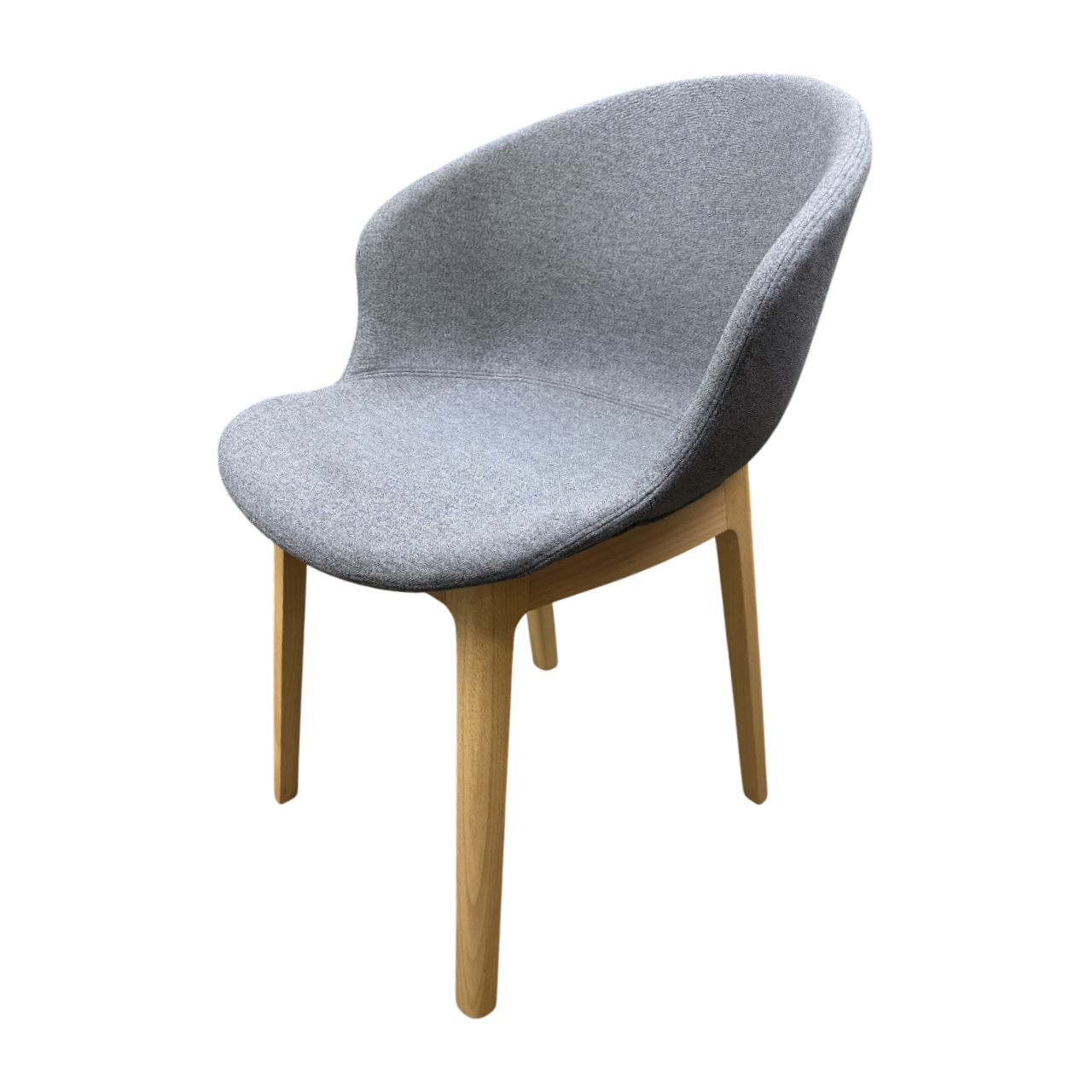 Silla Tapizada (Gris Oscuro) Con Patas De Madera