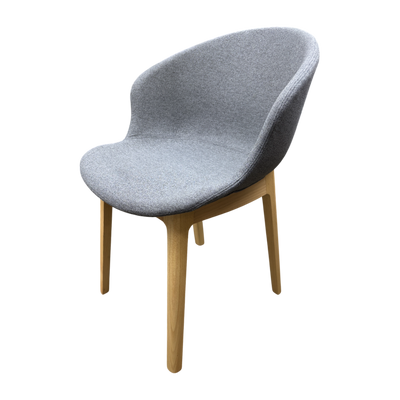 Silla Tapizada (Gris Oscuro) Con Patas De Madera