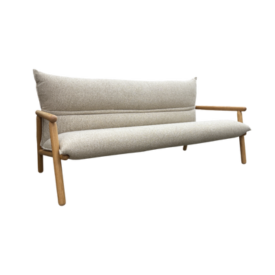 Sofá Tapizado (Beige Claro) Estructura De Madera