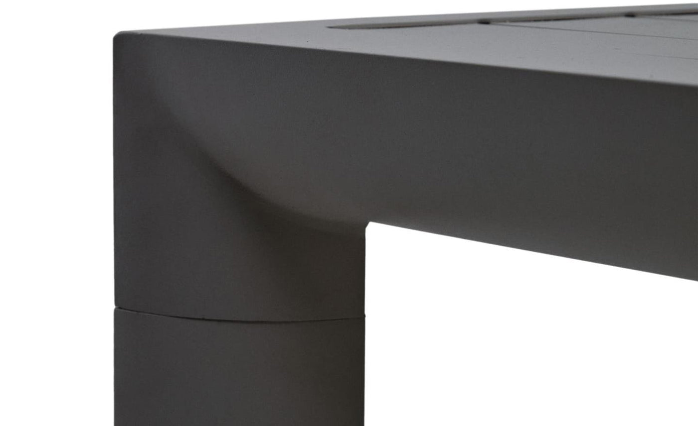 Mesa De Comedor Para Exterior (Gris Oscuro) Estructura De Metal