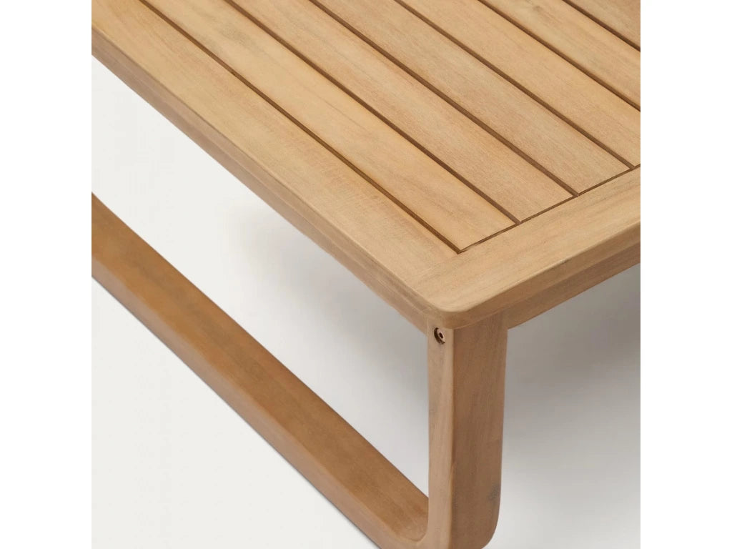 Juego De Sofá Con Dos Sillones, Cojines Y Mesa Madera Acacia De Madera