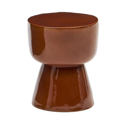 Mesa Auxiliar (Terracota) Redonda De Cerámica