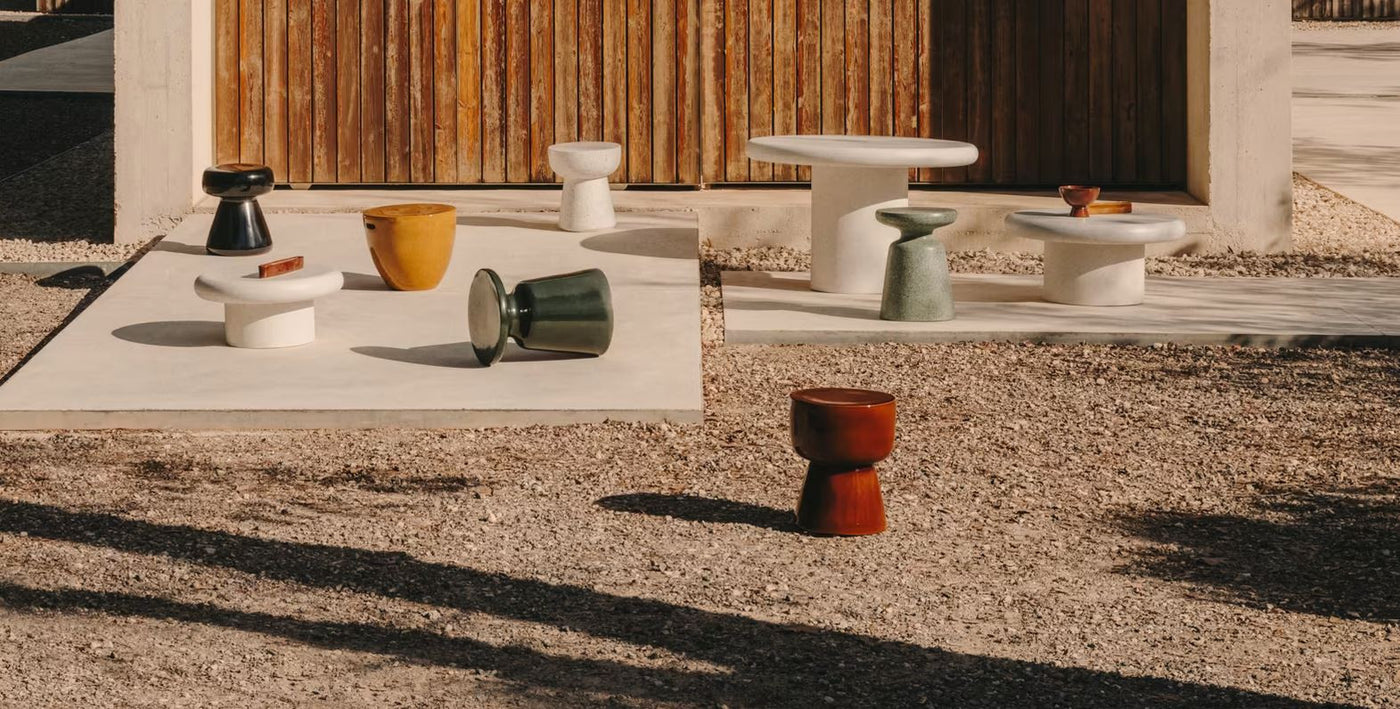 Mesa Auxiliar (Terracota) Redonda De Cerámica