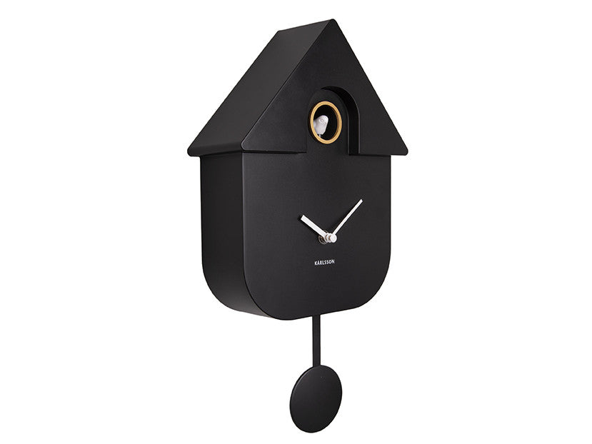 Reloj Decorativo De Péndulo (Negro) Casita De Plástico