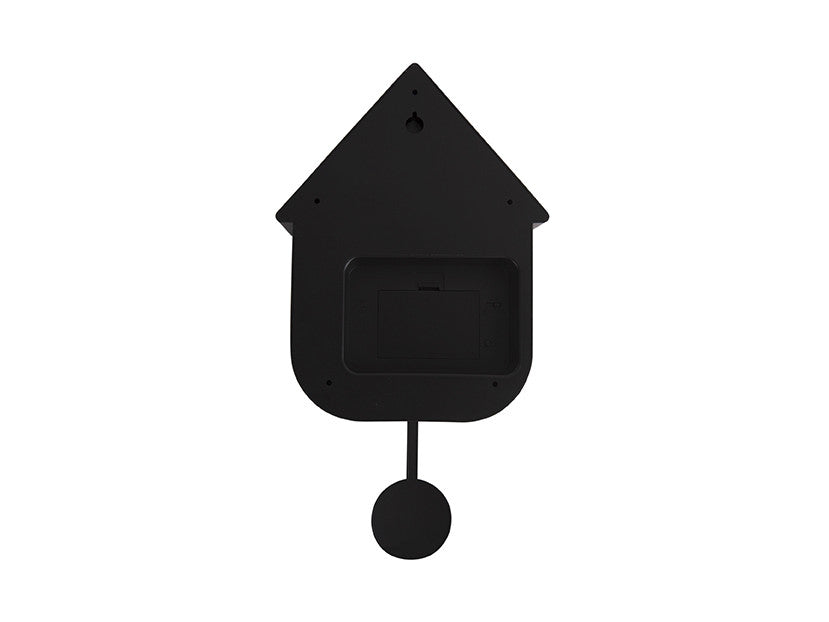 Reloj Decorativo De Péndulo (Negro) Casita De Plástico