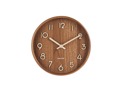 Reloj De Pared Redondo (Marrón) De Madera