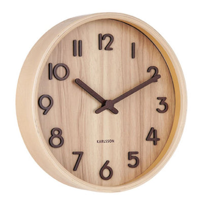 Reloj De Pared Redondo (Natural) De Madera
