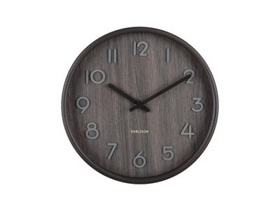 Reloj De Pared Redondo (Nogal Oscuro) De Madera