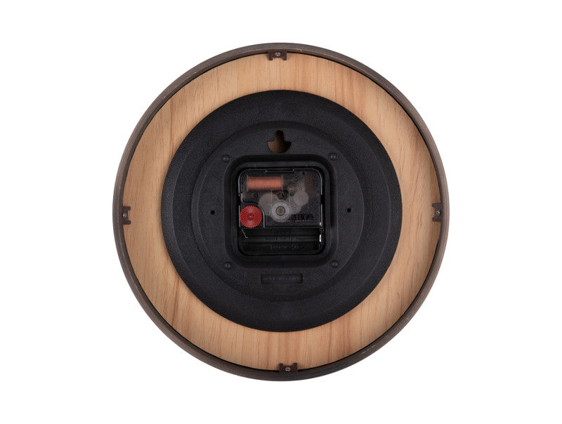 Reloj De Pared Redondo (Nogal Oscuro) De Madera