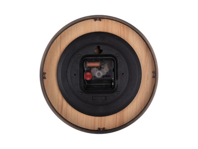 Reloj De Pared Redondo (Nogal Oscuro) De Madera