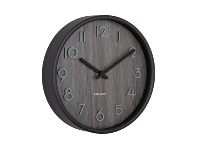 Reloj De Pared Redondo (Nogal Oscuro) De Madera