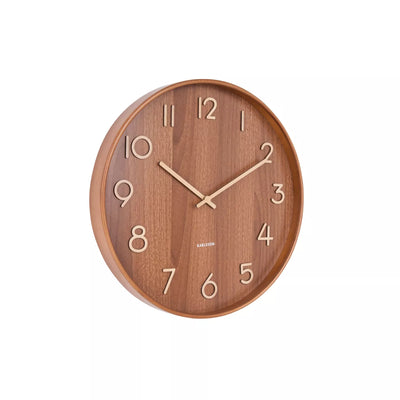 Reloj De Pared Redondo (Marrón) Grande De Madera