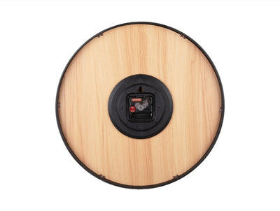 Reloj De Pared Redondo (Nogal Oscuro) Grande De Madera