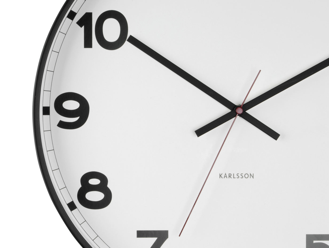 Reloj De Pared Redondo (Blanco) De Plástico