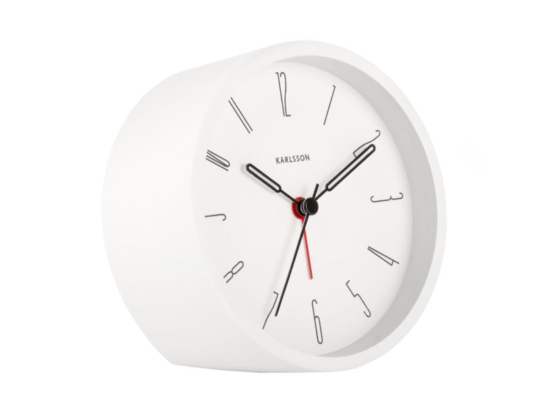 Reloj Despertador (Blanco) Redondo De Metal