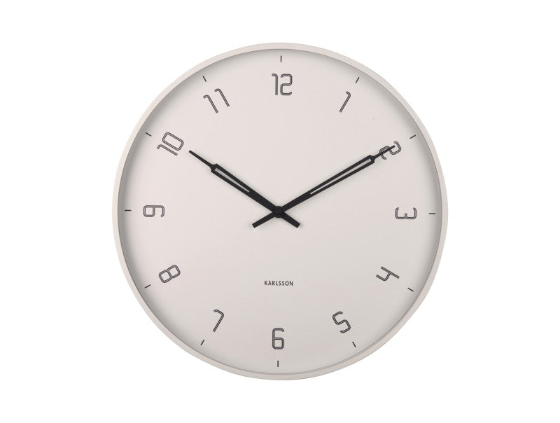Reloj De Pared Redondo (Gris Claro) De Metal
