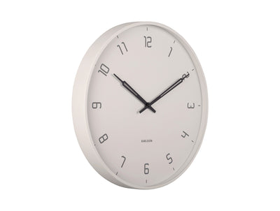 Reloj De Pared Redondo (Gris Claro) De Metal