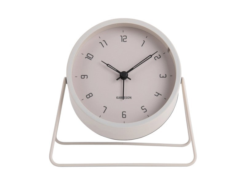 Reloj Despertador (Gris) Con Base Redondo De Metal