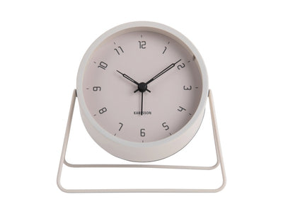 Reloj Despertador (Gris) Con Base Redondo De Metal