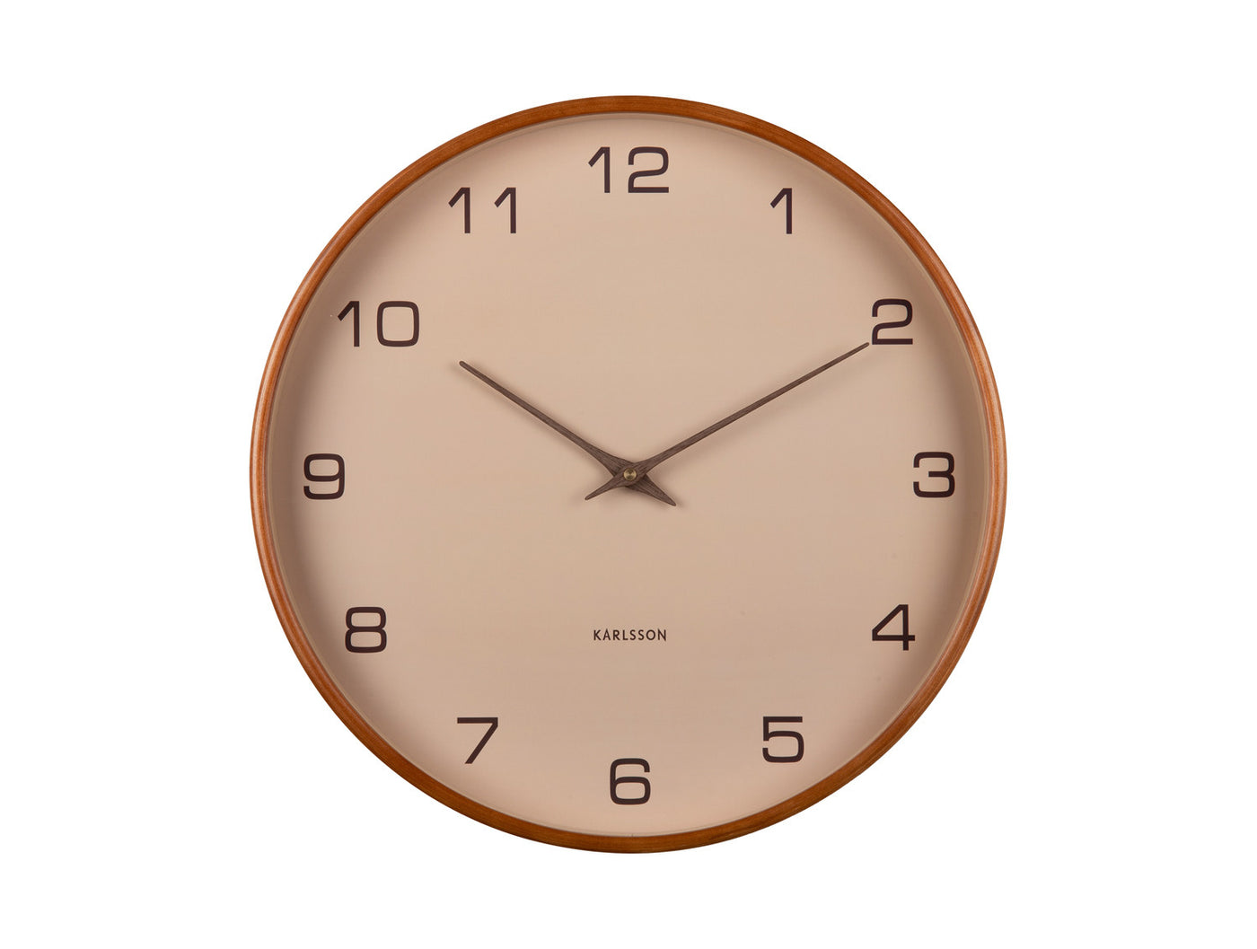 Reloj De Pared Redondo (Marrón) De Madera